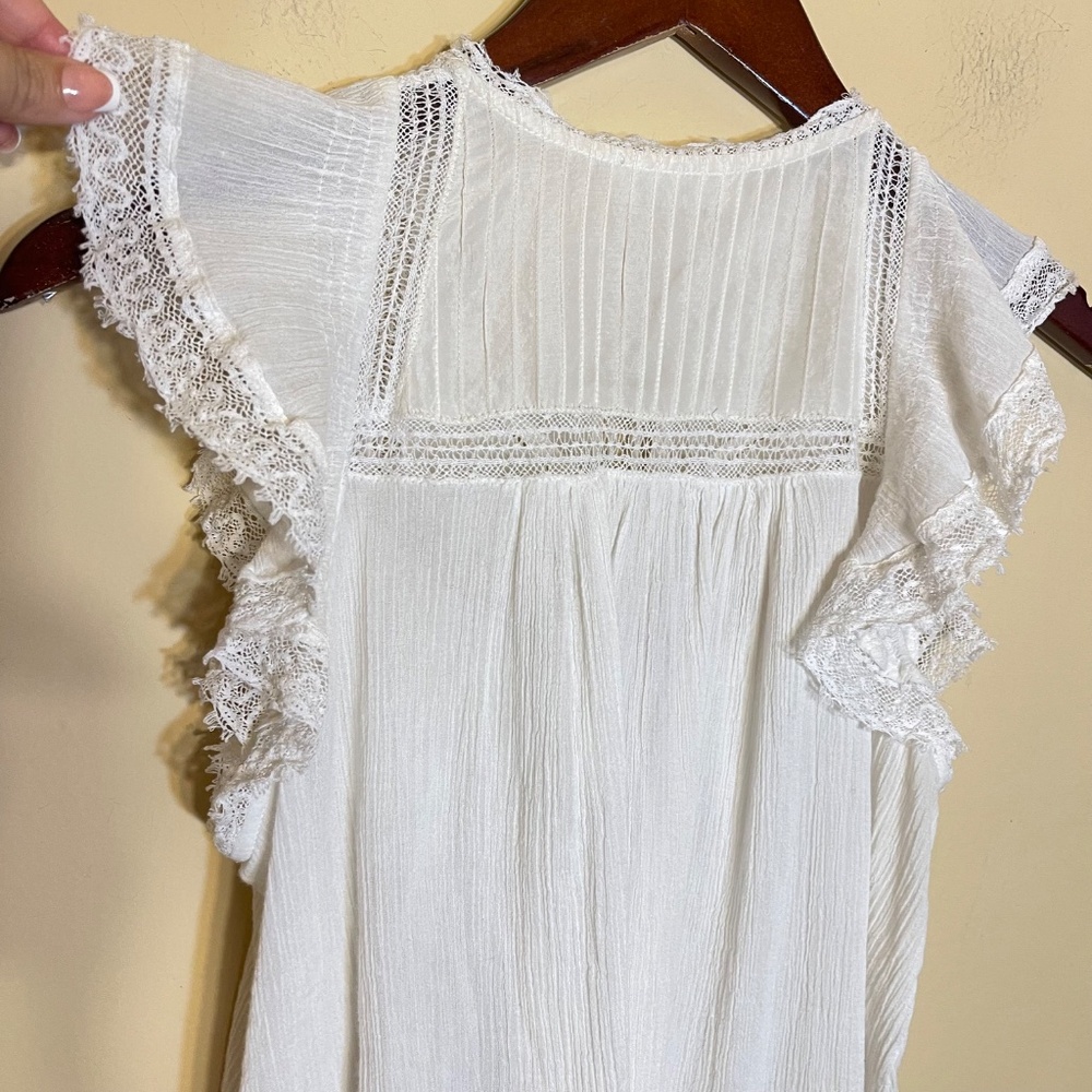Ulla Johnson White Ruffled Top - image 8